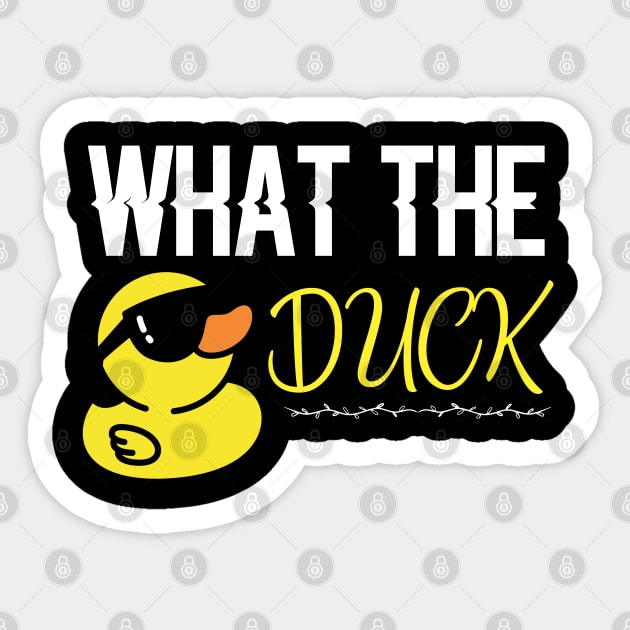 What The Duck Funny Sticker by Teesquares